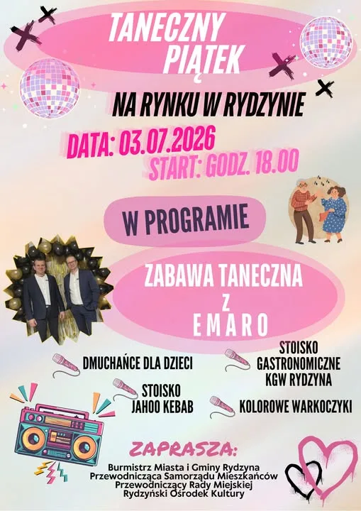 Taneczny Piątek na rynku w Rydzynie – 3 lipca 2026