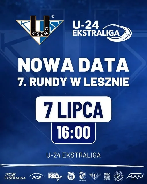 Zmiana terminu 7. Rundy U-24 Ekstraligi w Lesznie