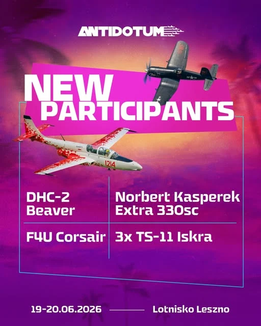 Antidotum Airshow: zmiany w składzie, ale program pozostaje atrakcyjny