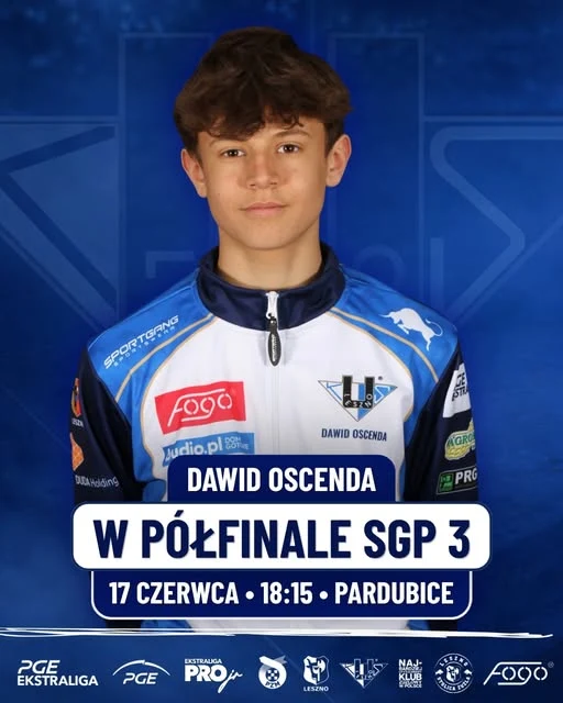Dawid Oscenda powalczy o finał Speedway Grand Prix 3 w Pardubicach