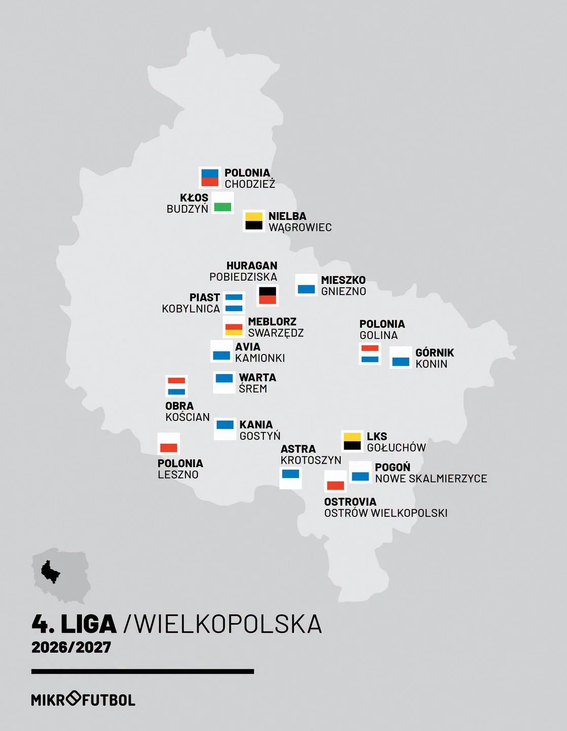 IV liga wielkopolska 2026/2027 z pięcioma nowymi klubami