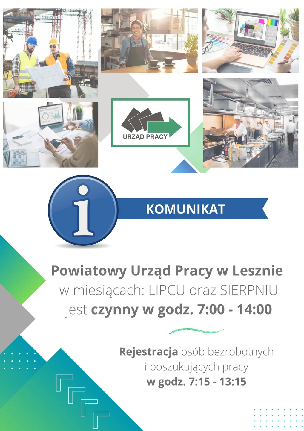 Krótsze godziny pracy PUP w Lesznie przez całe wakacje