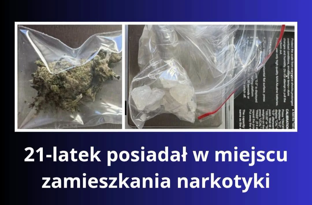 Gostyń: 21-latek zatrzymany z metamfetaminą i marihuaną