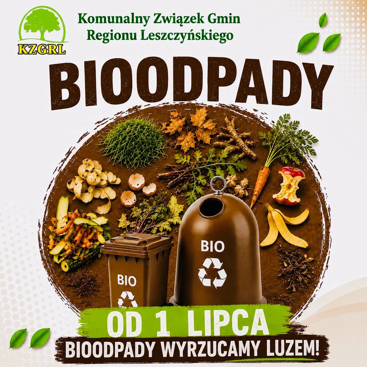 Bioodpady tylko luzem – ważna zmiana w segregacji od 1 lipca