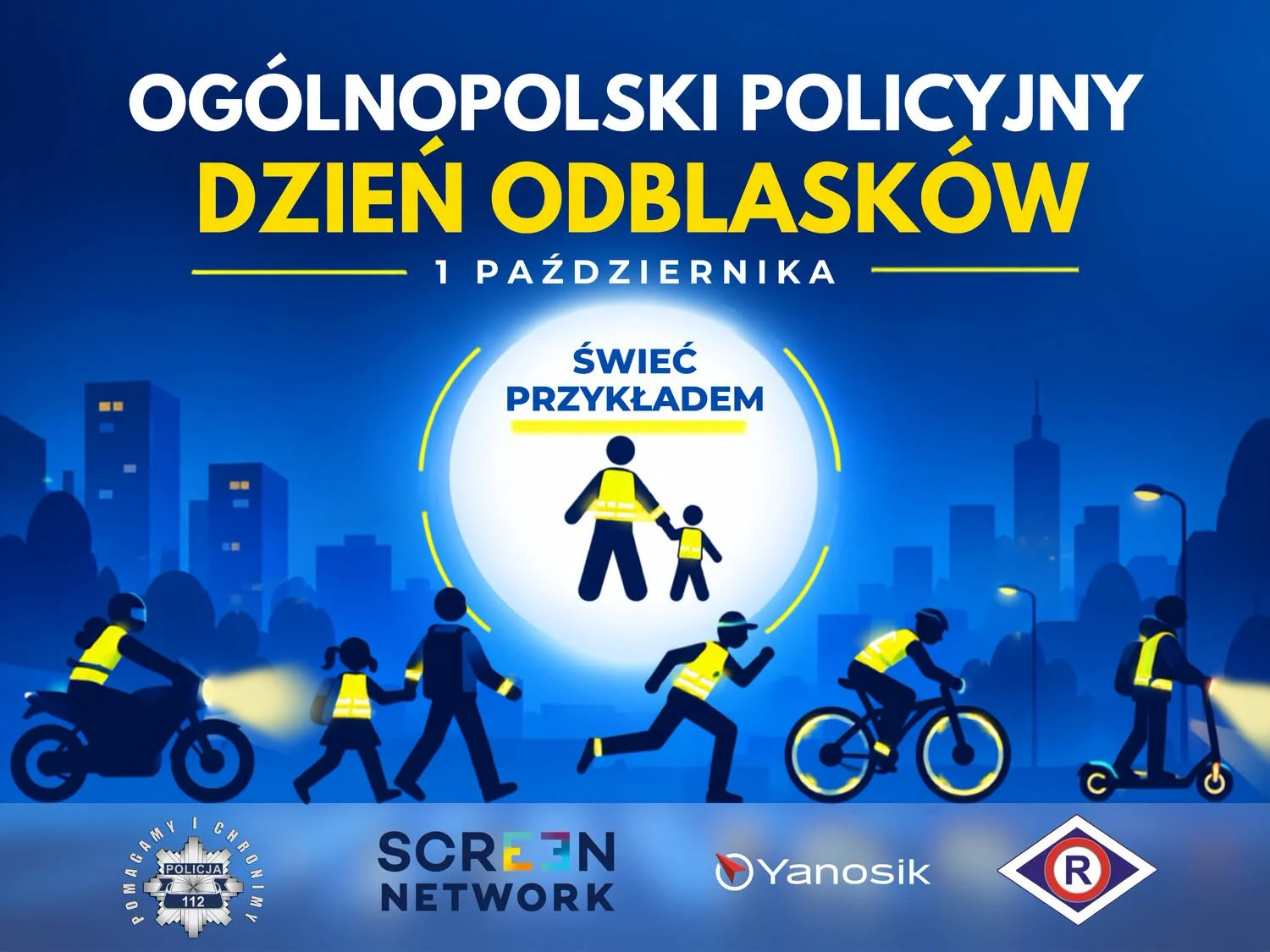 Policja startuje z akcją „Świeć Przykładem – Noś Odblaski!"