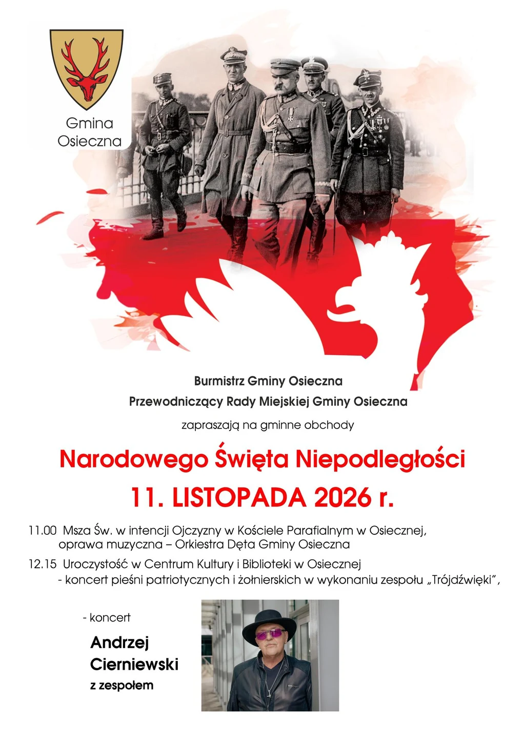 Osieczna świętuje 108. rocznicę Niepodległości – program uroczystości