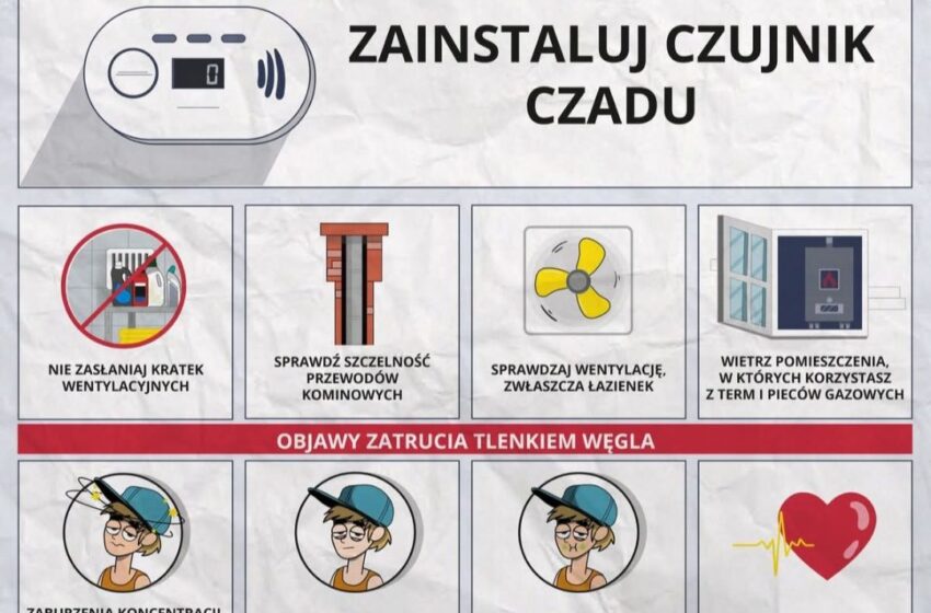  Zainstaluj czujnik czadu – chroń rodzinę przed zatruciem tlenkiem węgla!