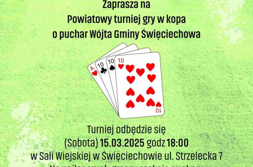  Powiatowy turniej gry w kopa w Święciechowie – rywalizacja o Puchar Wójta Gminy