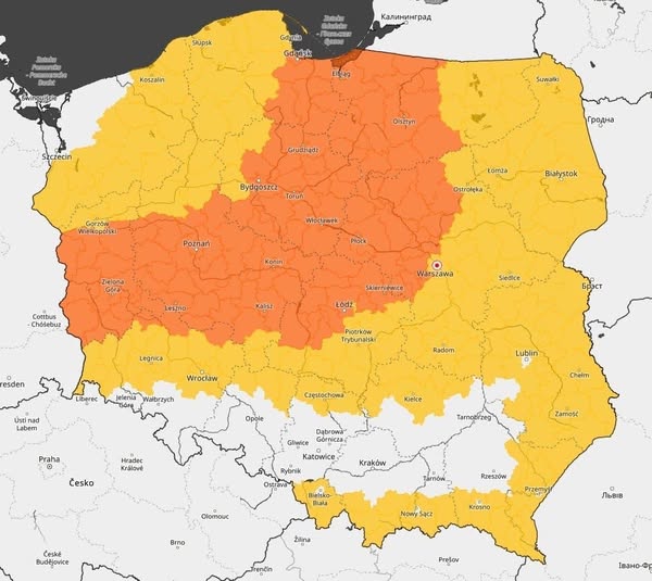 IMGW ostrzega: burze z gradem i silnym wiatrem w wielu regionach Polski w piątek, 2 maja 2025 r.