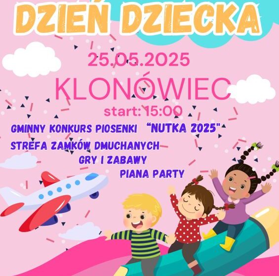 Gminny Dzień Dziecka już 25 maja w Klonówcu!