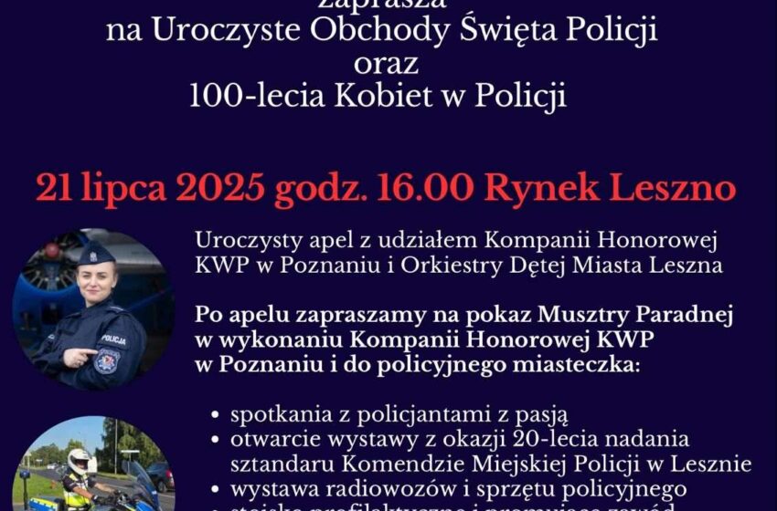 Święto Policji na leszczyńskim rynku – zobacz, co zaplanowano!