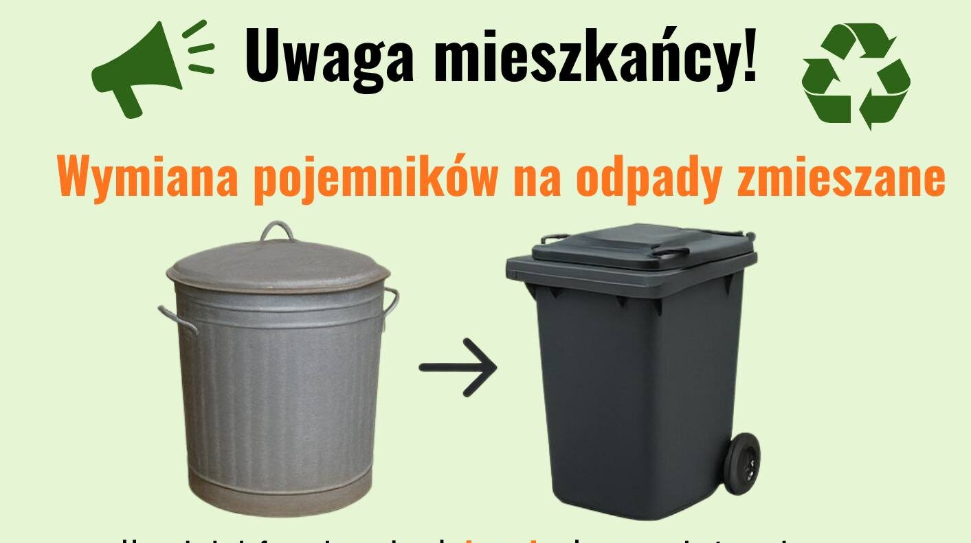 Wymiana pojemników na odpady zmieszane – dotyczy mieszkańców Leszna i okolicznych gmin