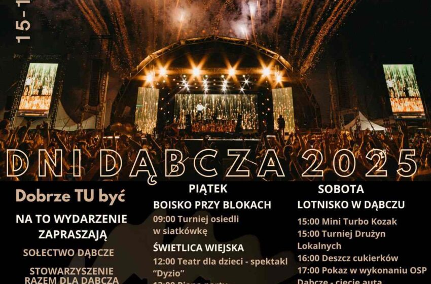  Dni Dąbcza 2025 – dwa dni pełne atrakcji, muzyki i zabawy