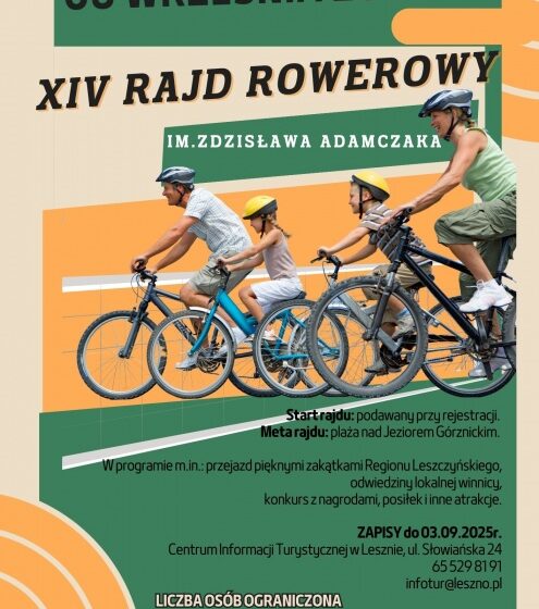 XIV Rajd Rowerowy im. Zdzisława Adamczaka już 6 września