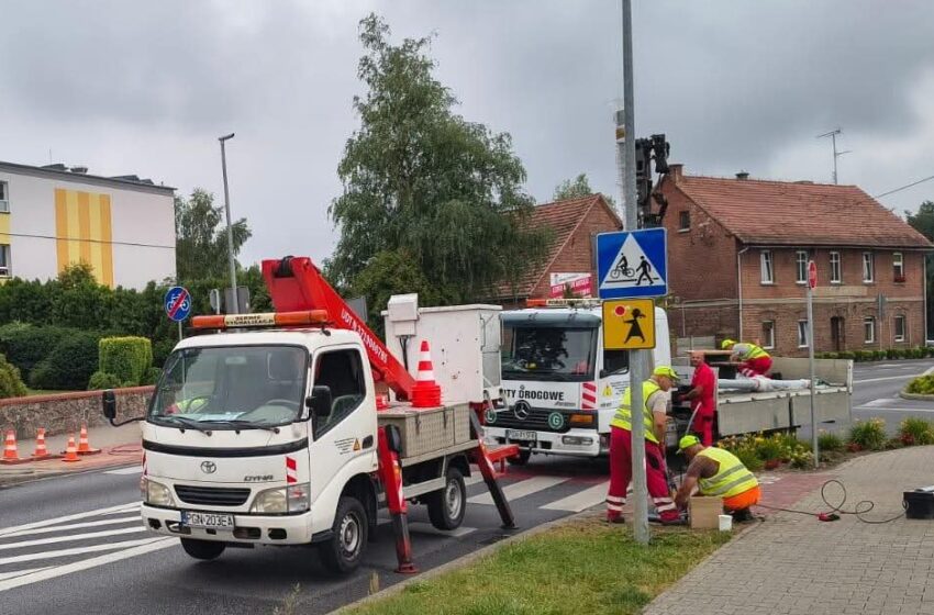Pierwsza sygnalizacja świetlna we Włoszakowicach