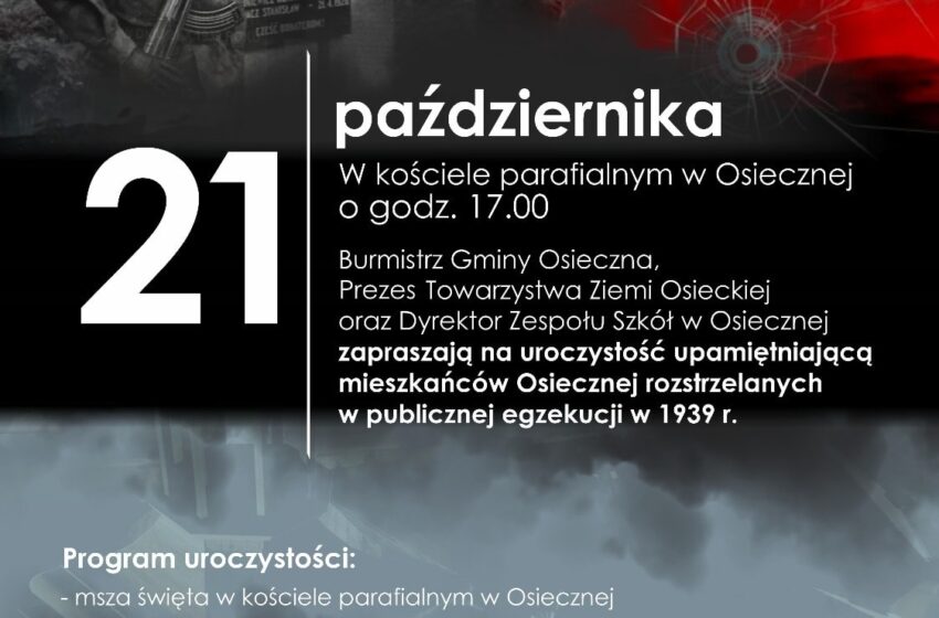 Osieczna pamięta o ofiarach egzekucji z 1939 roku
