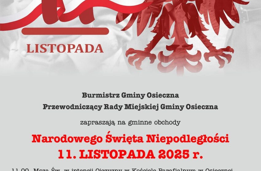 Osieczna uczci Narodowe Święto Niepodległości