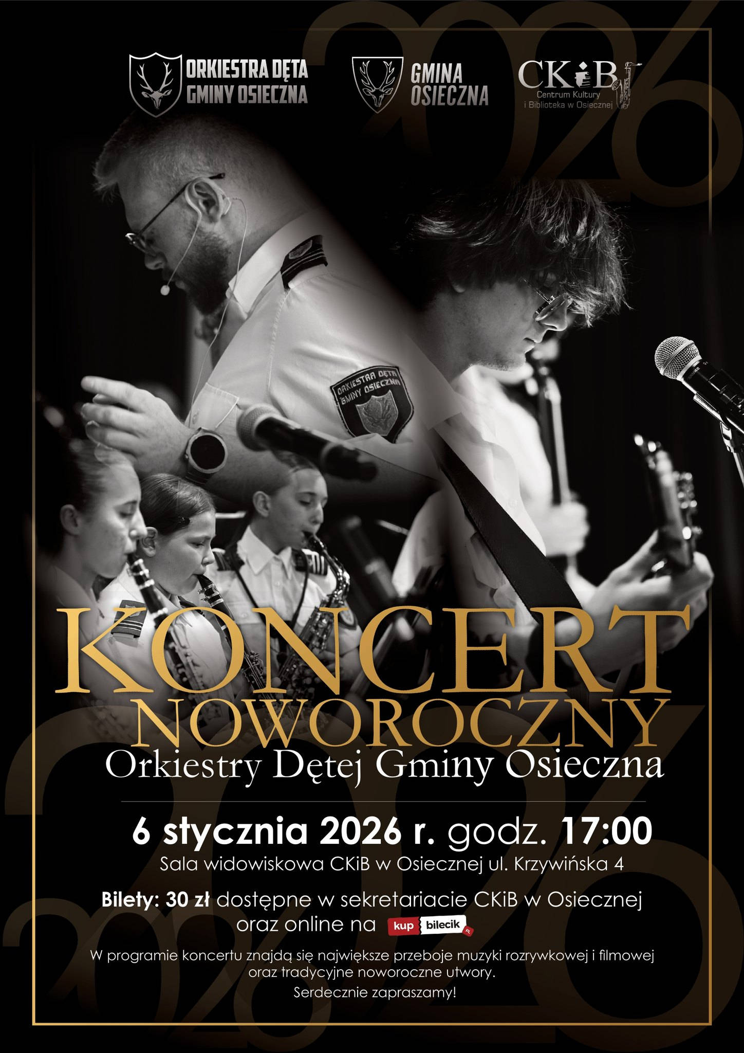Koncert Noworoczny Orkiestry Dętej Gminy Osieczna