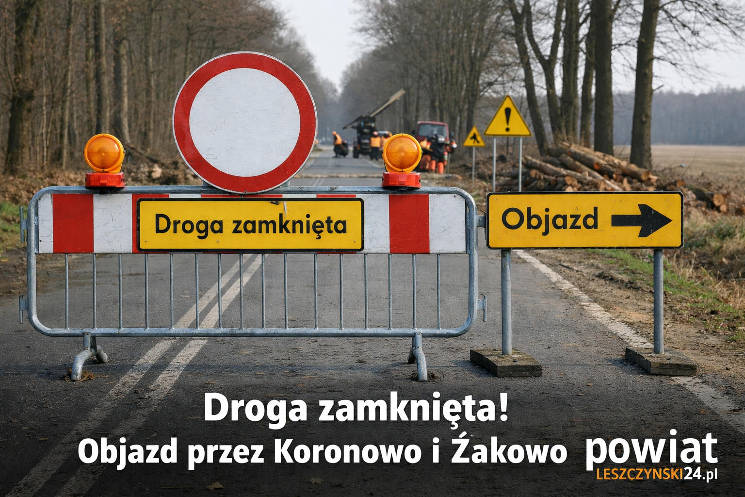 Zamknięta droga i objazdy. Kierowców czekają utrudnienia w lutym