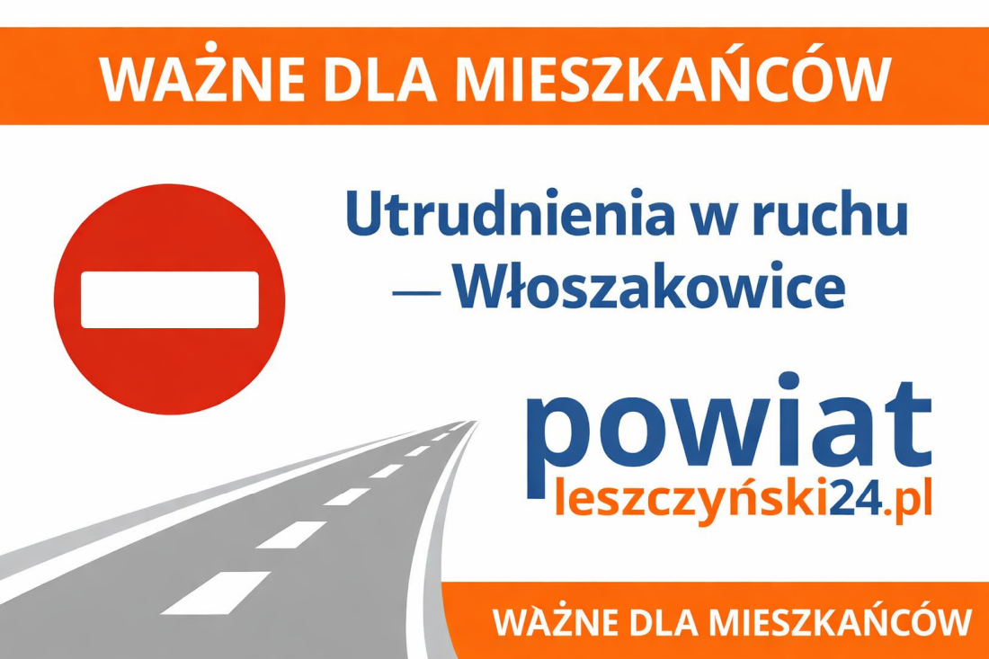 Utrudnienia w ruchu we Włoszakowicach