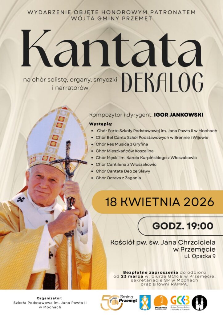 Plakat Kantata Dekalog Przemęt 18 kwietnia 2026.