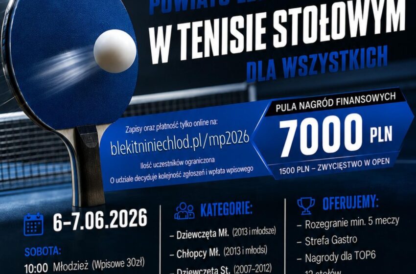  Wielkie święto tenisa stołowego nadchodzi!