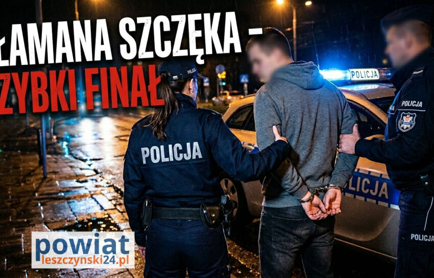  Złamał szczękę przypadkowemu przechodniowi